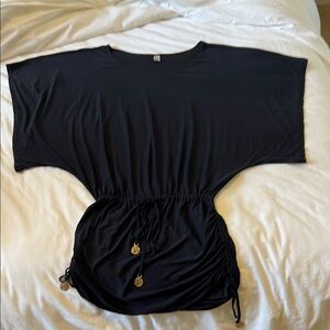 Black Drawstring Luli Fama Swim Coverup